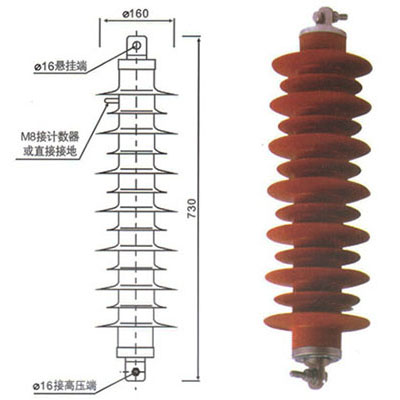 HY5WX-51/134线路型氧化锌避雷器